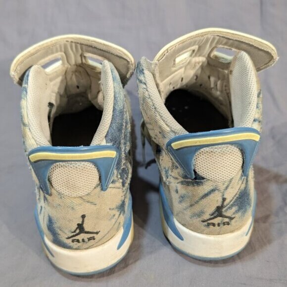 Nike Air Jordan 6 Womens Sz 8 (Youth 7Y) Acid Wash Denim Sneakers DM9045-100 - Picture 5 of 9